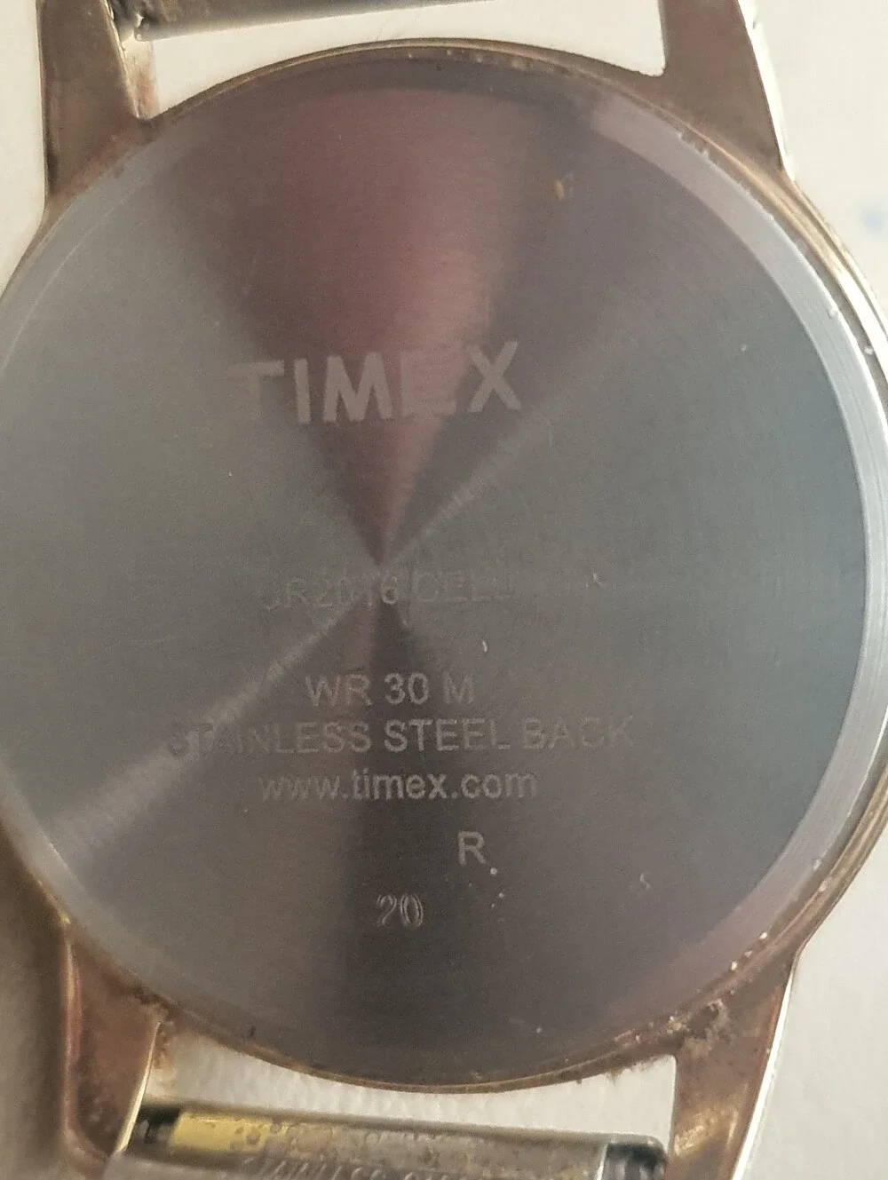 10/$20 Vtg Timex Indiglo Goldtone/White Stainless Steel Men's Watch w/Date
